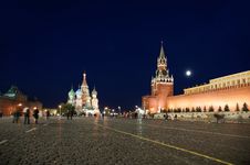 Red Square At Night Stock Photo Red Square At Night Stock Photo