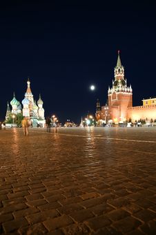 Red Square At Night Royalty Free Stock Photography Red Square At Night Royalty Free Stock Photography