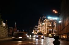 Red Square At Night Royalty Free Stock Photo Red Square At Night Royalty Free Stock Photo