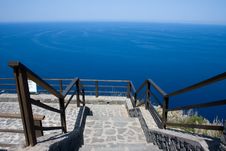 Sea View Of Mediterranean Island Stock Images