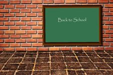 School Black Board As Brickwall Royalty Free Stock Photography School Black Board As Brickwall Royalty Free Stock Photography