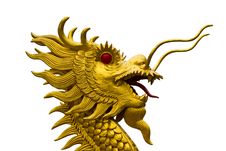 Golden Dragon Head Statue Royalty Free Stock Image Golden Dragon Head Statue Royalty Free Stock Image