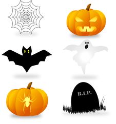 Halloween Symbols Set Royalty Free Stock Photos Halloween Symbols Set Royalty Free Stock Photos