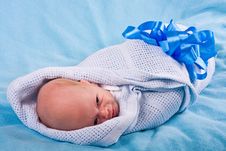 The Smiling Newborn Stock Images