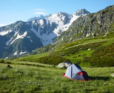 Free Camp In The High Mountains Stock Photo - 16169110