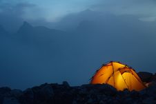 Evening In The Caucasus Mountains Stock Image