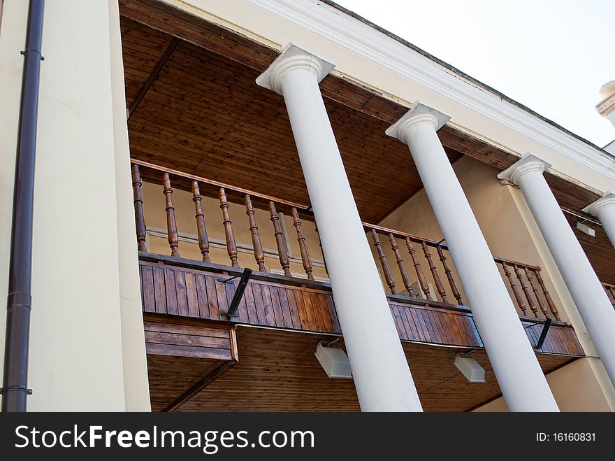 Balcony With White Columns