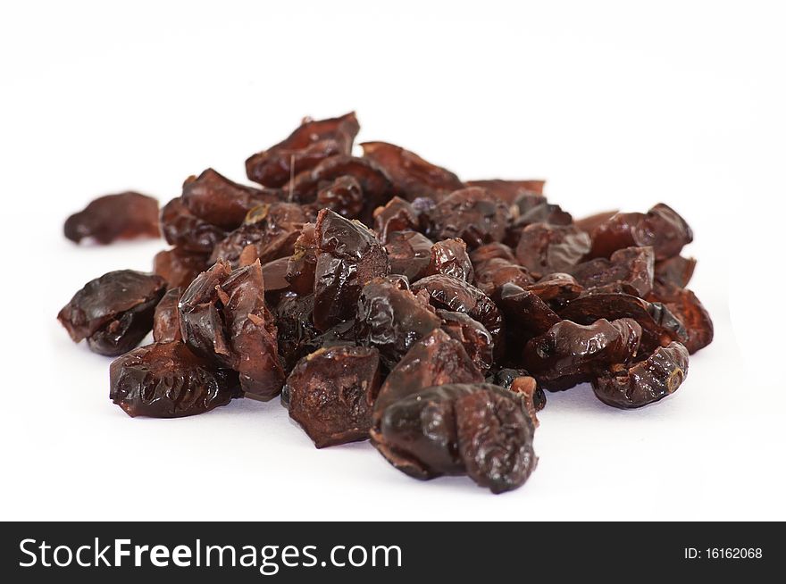 Dried cranberries isolated on white background. Dried cranberries isolated on white background