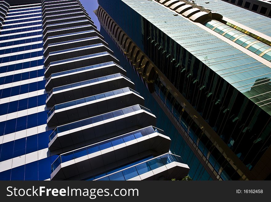 Side view of modern building. Side view of modern building