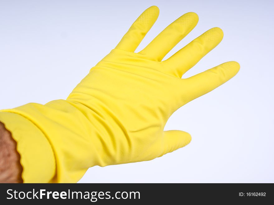 Economic gloves on white background (clipping path)