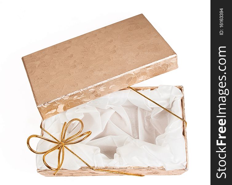 Open Gift Boxes With Gold Ribbon