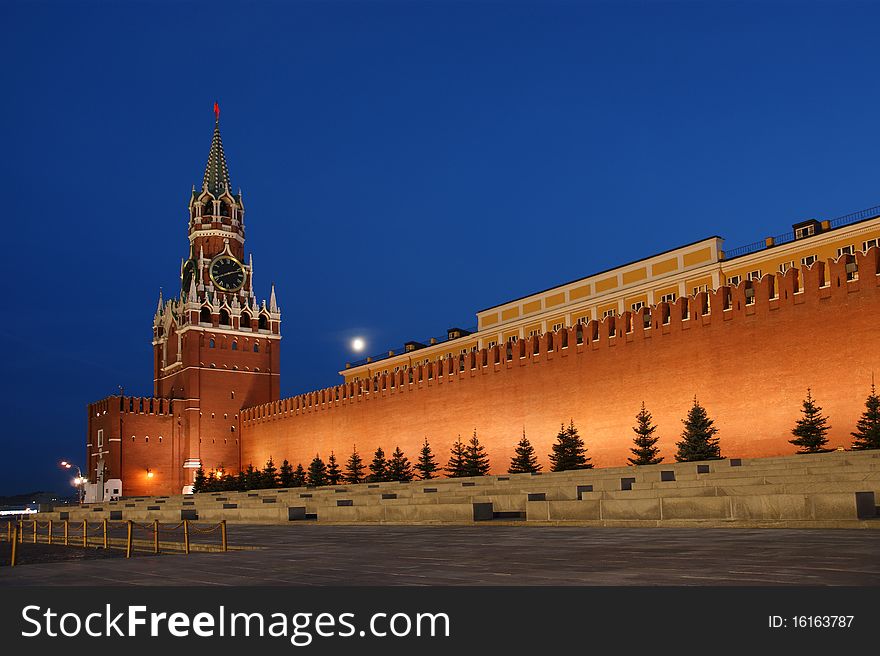 Red Square at night, Moscow, Russia