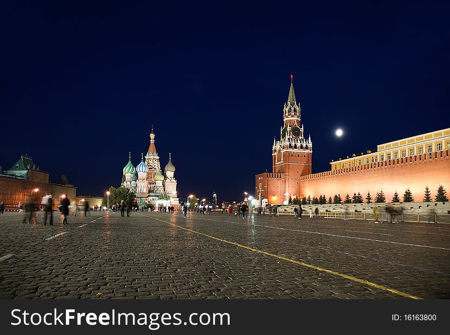 Red Square at night, Moscow, Russia