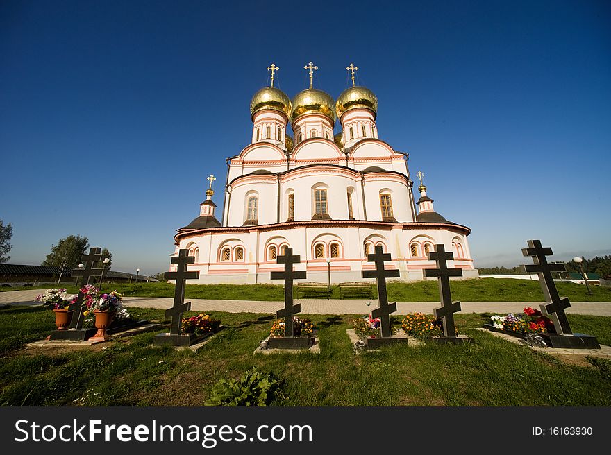 Orthodox cathedral in a Ilmen monastery, Russia. Orthodox cathedral in a Ilmen monastery, Russia