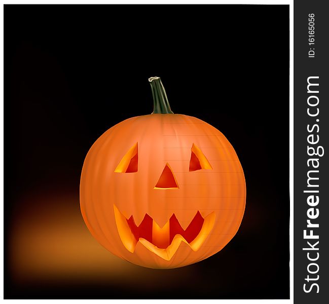 Halloween pumpkin on the black background. Halloween pumpkin on the black background.