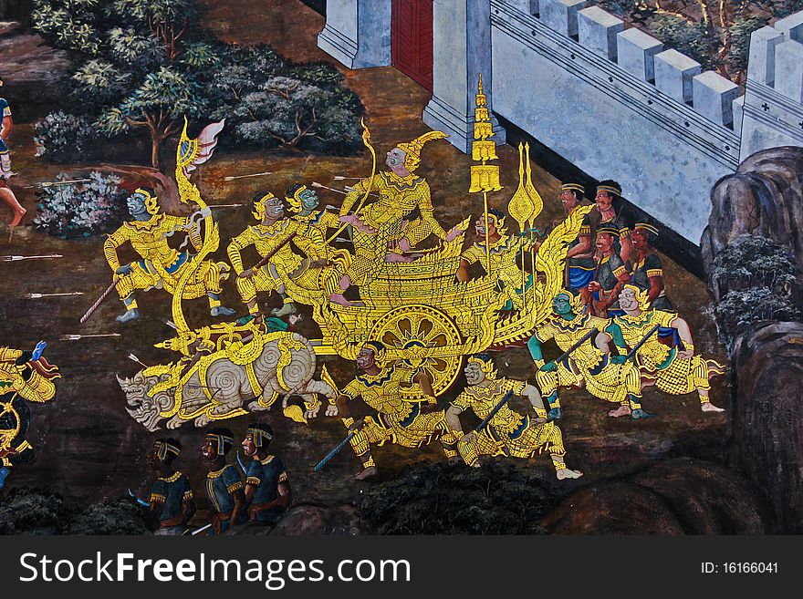 Public Art Painting at Wat Phra Kaew