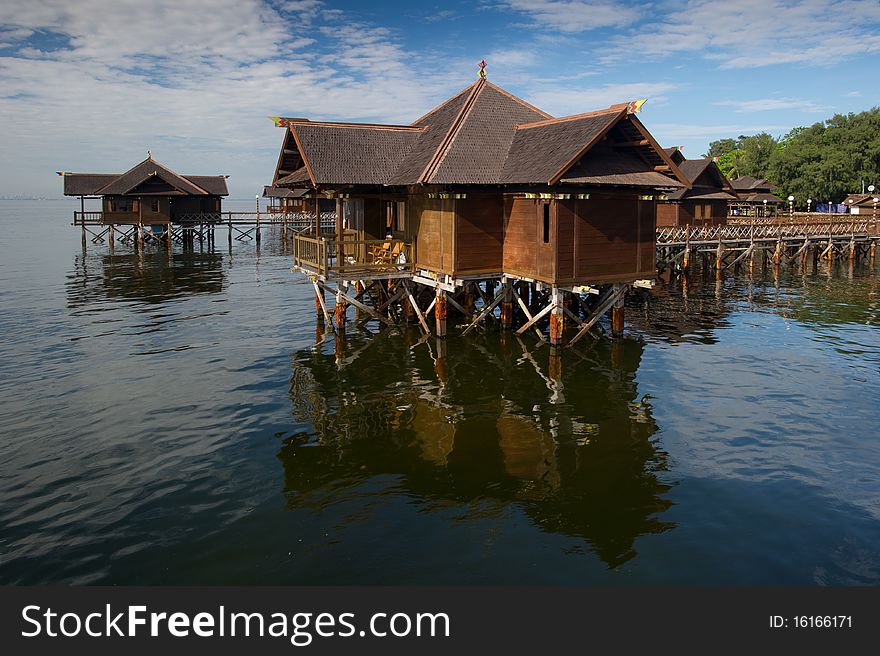 Photo of a floating hut