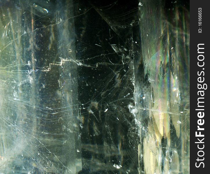 Texture of iceland spar, glassy texture