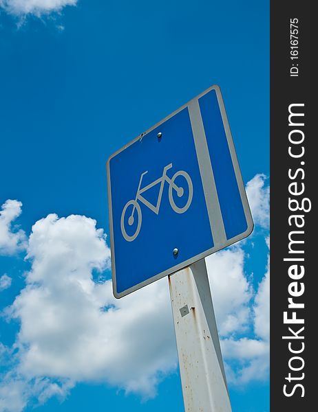 Traffic sign for bicycle lane