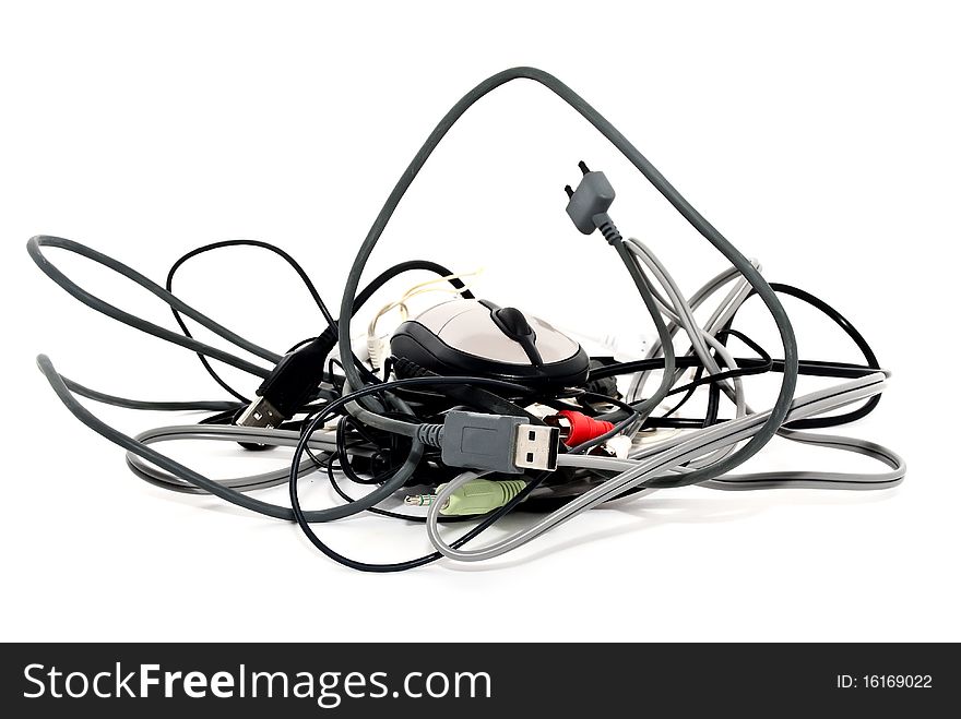 Heap Of Twisted Wires And A Mouse
