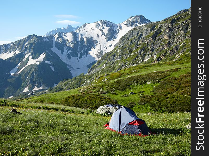 Camp In The High Mountains