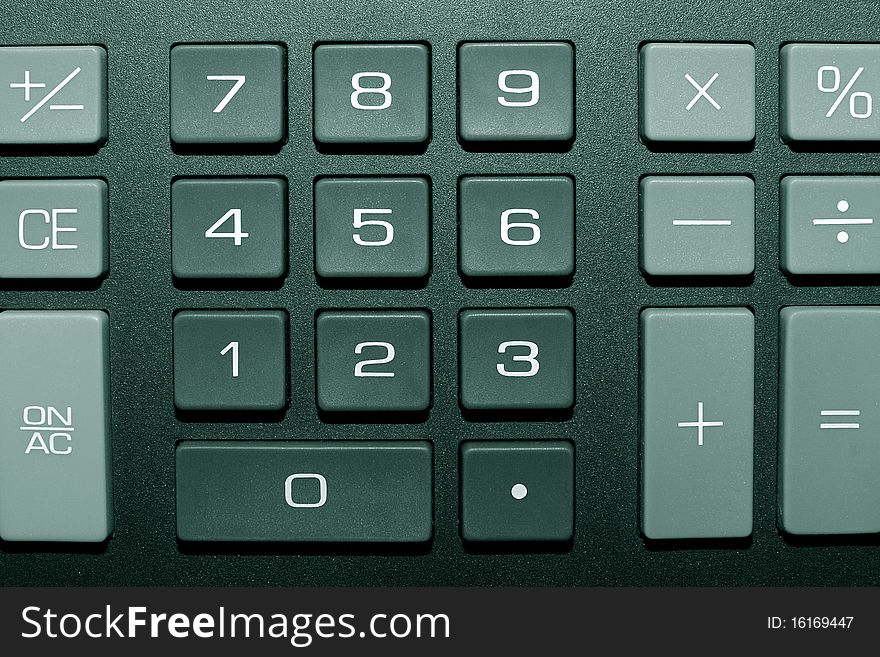 Keypad of a calculator close up. Keypad of a calculator close up