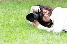 Girl Taking Pictures On Nature Royalty Free Stock Photo Girl Taking Pictures On Nature Royalty Free Stock Photo