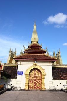Golden Stupa In Vientiane-lao Royalty Free Stock Images Golden Stupa In Vientiane-lao Royalty Free Stock Images
