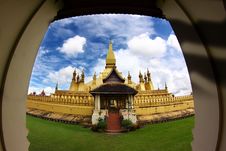 Golden Stupa In Vientiane-lao Royalty Free Stock Image Golden Stupa In Vientiane-lao Royalty Free Stock Image