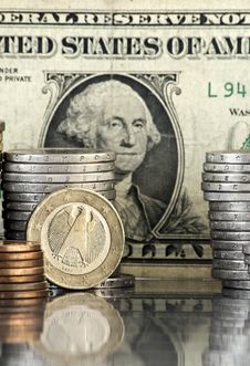 Concept Of Euro And Dollar Royalty Free Stock Images Concept Of Euro And Dollar Royalty Free Stock Images