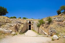 Treasury In Mycenae Town, Greece Royalty Free Stock Images Treasury In Mycenae Town, Greece Royalty Free Stock Images