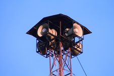 A Tannoy Speaker System Against Royalty Free Stock Images A Tannoy Speaker System Against Royalty Free Stock Images
