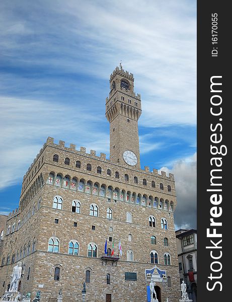 The Palazzo Vecchio, the town hall of Florence, Italy. The Palazzo Vecchio, the town hall of Florence, Italy.