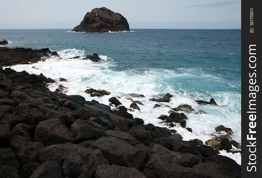 Coast of the volcanic island Tenerife. Coast of the volcanic island Tenerife