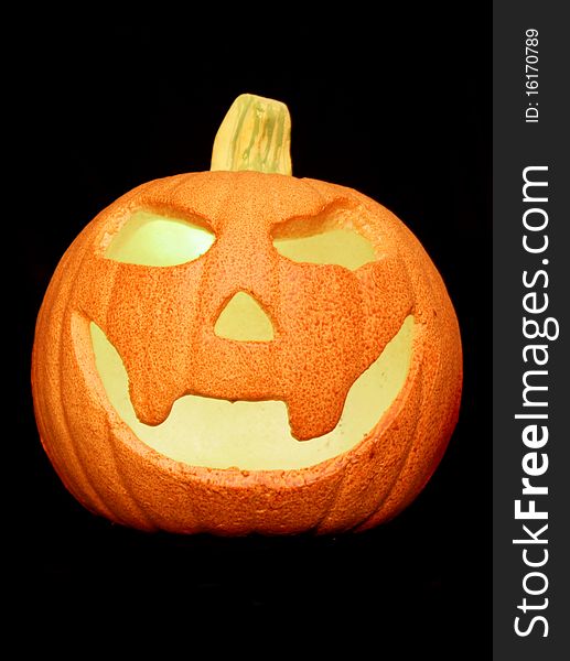 Halloween pumpkin isolated studio cutout. Halloween pumpkin isolated studio cutout