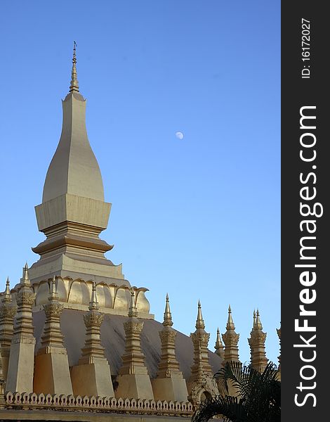 Pha That Luang (the Great Sacred Stupa) the most important religious and national building in laos. Pha That Luang (the Great Sacred Stupa) the most important religious and national building in laos