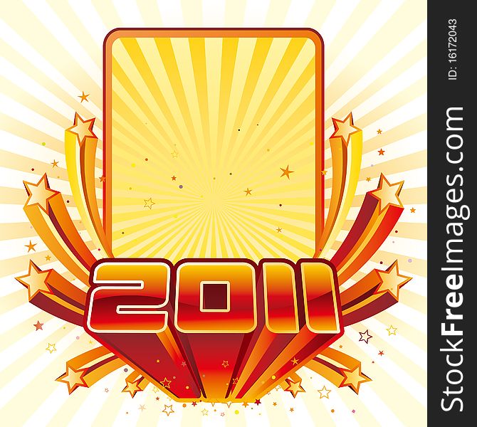 illustration of new year 2011