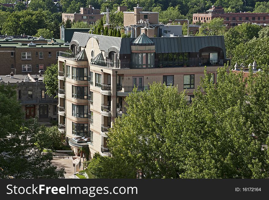 Residential Buildings In In A Canadian City