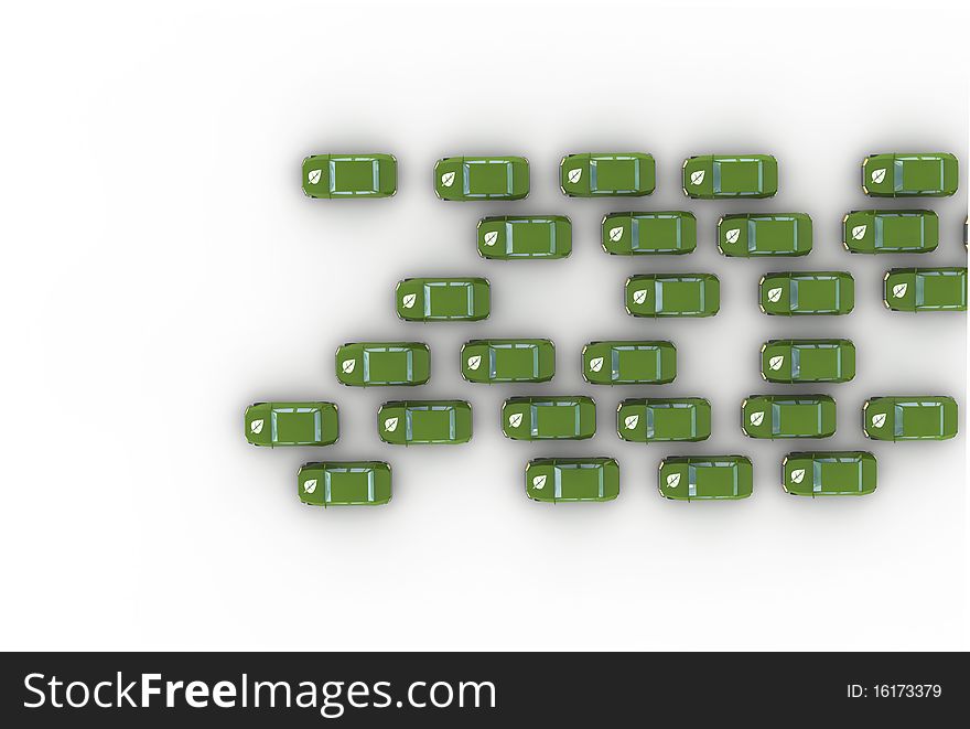 Three conceptual cars in white background with some motion blur in the wheels. Three conceptual cars in white background with some motion blur in the wheels