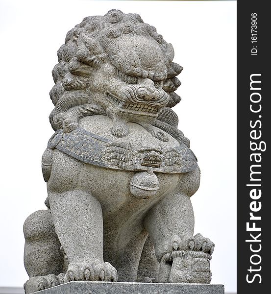 The fine carving stone lion handicraft. The fine carving stone lion handicraft
