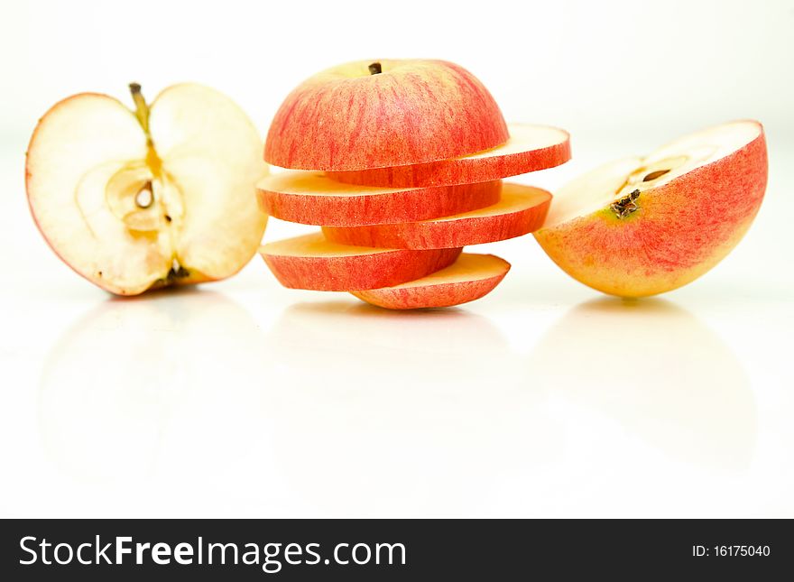 Fresh apple on white background