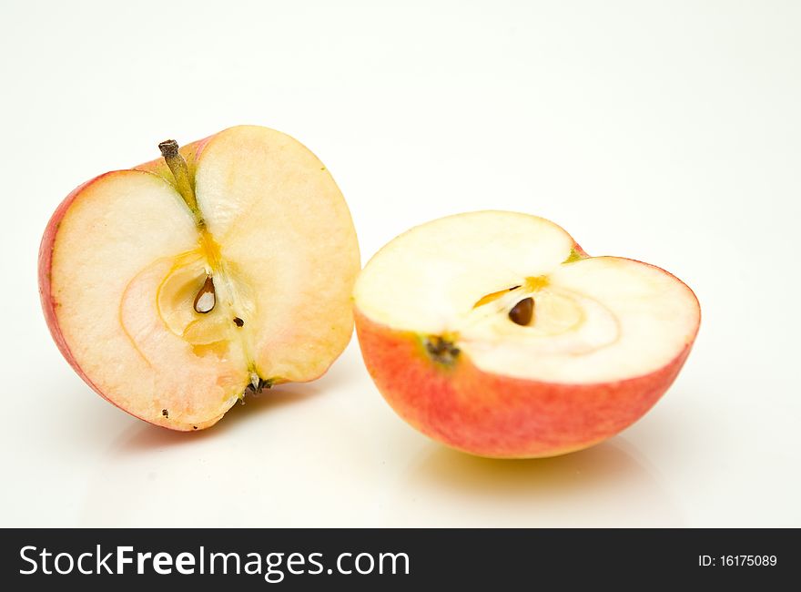 Fresh apple on white background