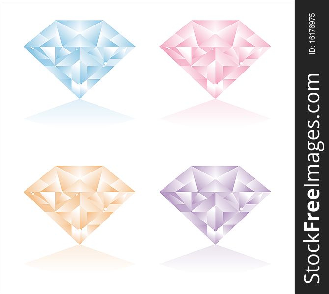 Set Of 4 Diamonds