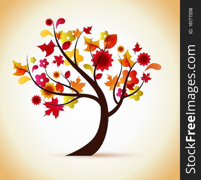 Abstract tree background for the season of autumn. Abstract tree background for the season of autumn