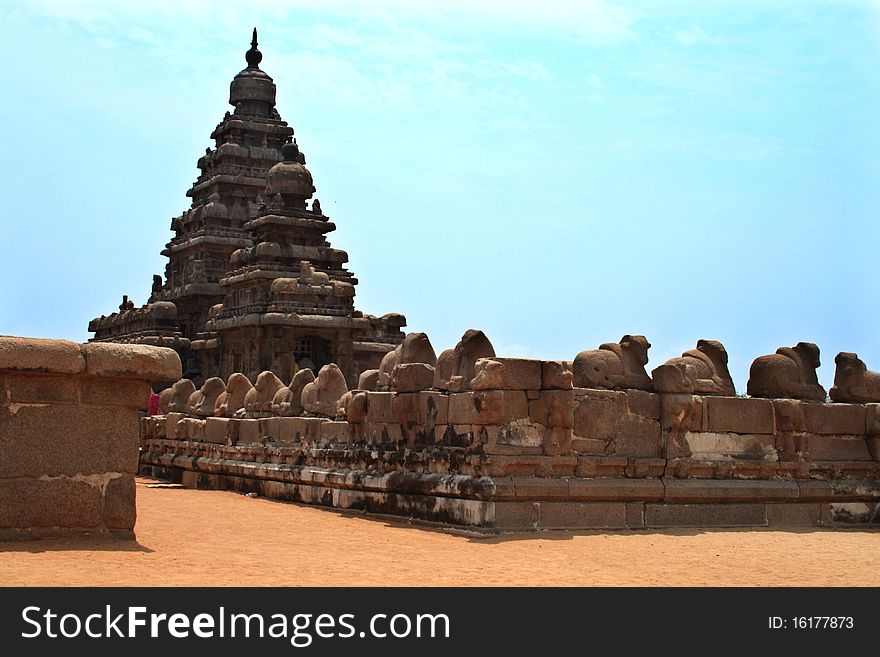 Mahabalipuram Seashore Temple, Tamilnadu, India.