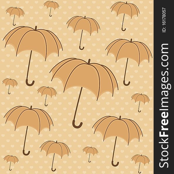 umbrella with wallpaper design on a white background