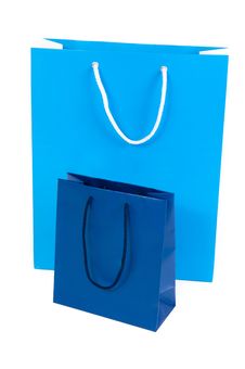 Two Blue Shopping Bags Stock Images Two Blue Shopping Bags Stock Images