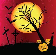 Two Grunge Halloween Frame With Bat, Pumpkins. Stock Image Two Grunge Halloween Frame With Bat, Pumpkins. Stock Image