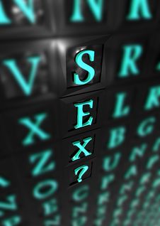 Sex 3d Word Stock Photo