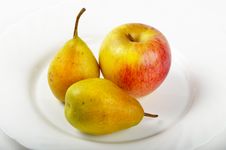 Pears And Apple Stock Photography